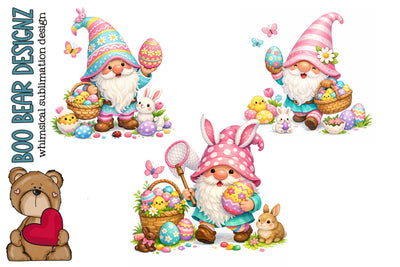 Easter Egg Gnome Clipart Sublimation Boo Bear Designz 