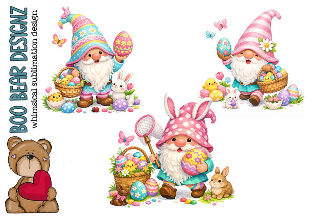 Easter Egg Gnome Clipart Sublimation Boo Bear Designz 