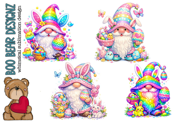 Easter Egg Gnome Clipart Sublimation Boo Bear Designz 
