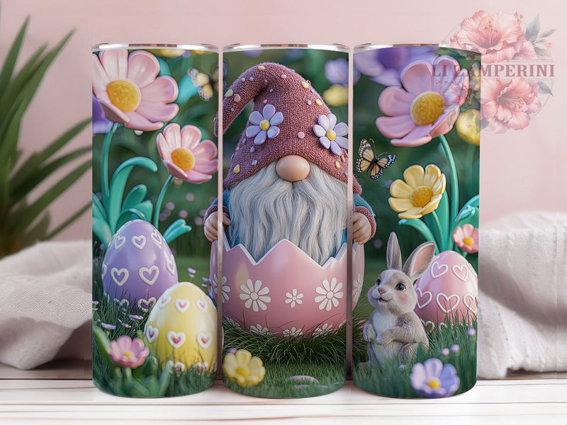 Easter Egg Gnome Tumbler, Easter Gnome Tumbler, Cute Gnome Wrap, Stylish 20oz Wrap, Sublimation Design, Trendy Gift Idea, Inspirational Easter Tumbler Sublimation Li Zamperini 