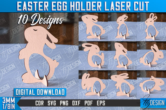 Easter Egg Holder | Laser Cutting File | CNC File SVG Fly Design 