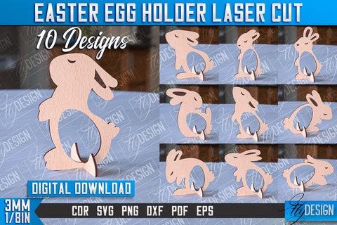 Easter Egg Holder | Laser Cutting File | CNC File SVG Fly Design 