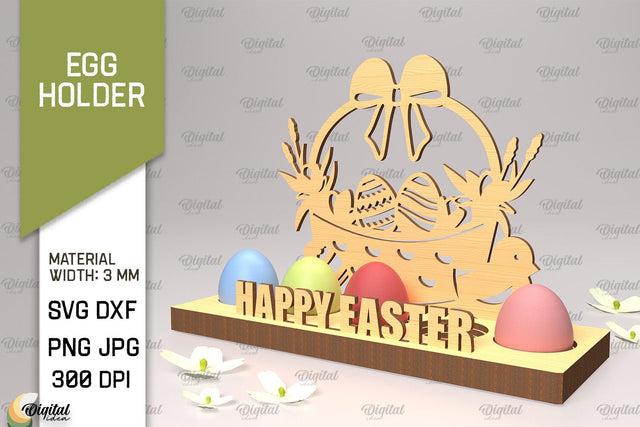 Easter Egg Holder SVG. 3D Egg Holder Laser Cut SVG Evgenyia Guschina 