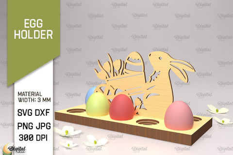 Easter Egg Holder SVG Bundle. 3D Egg Holder Laser Cut SVG Evgenyia Guschina 