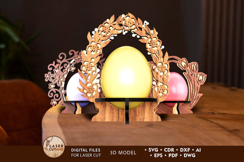 Easter Egg Holders Set SVG LaserCutano 