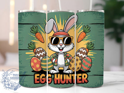 Easter Egg Hunter Bunny Tumbler, Easter Bunny Tumbler, Rabbit Egg Wrap, Stylish 20oz Wrap, Sublimation Design, Trendy Gift Idea, Inspirational Easter Tumbler Sublimation ToriDesigns 