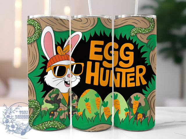 Easter Egg Hunter Bunny Tumbler, Easter Bunny Tumbler, Rabbit Egg Wrap, Stylish 20oz Wrap, Sublimation Design, Trendy Gift Idea, Inspirational Easter Tumbler Sublimation ToriDesigns 