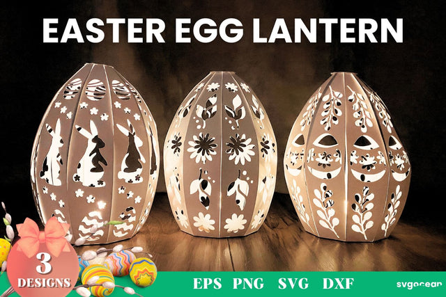 Easter Egg Lanterns SVG Bundle 3D Paper SvgOcean 