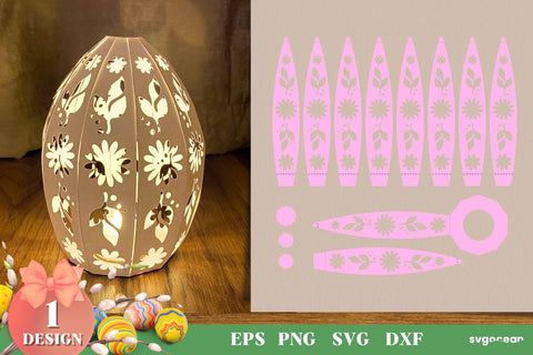 Easter Egg Lanterns SVG Bundle 3D Paper SvgOcean 