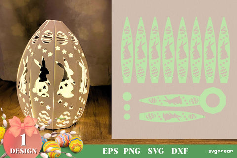 Easter Egg Lanterns SVG Bundle 3D Paper SvgOcean 