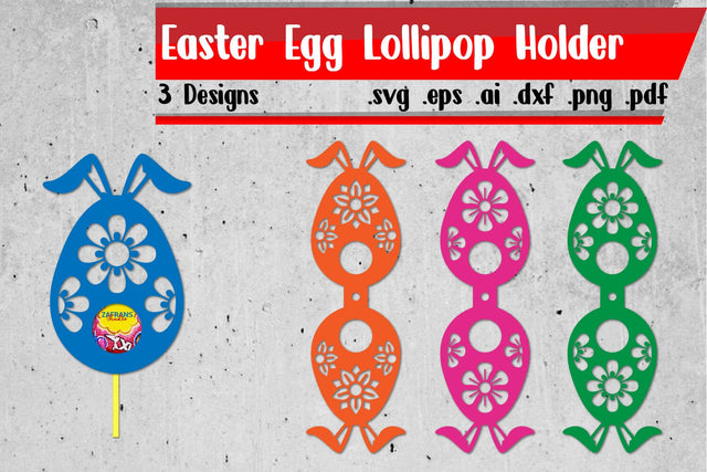 Easter Egg Lollipop Holder SVG zafrans studio 