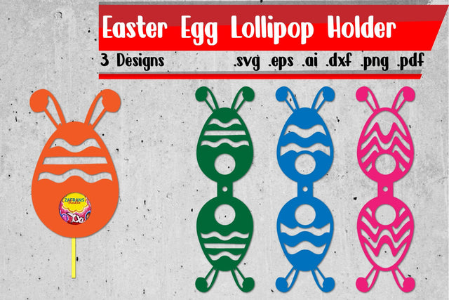 Easter Egg Lollipop Holder SVG zafrans studio 