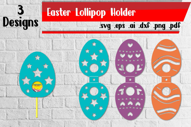 Easter Egg Lollipop Holders Bundle 3D Paper zafrans studio 