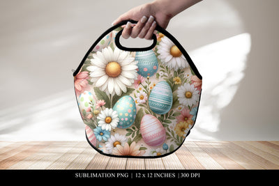 Easter Egg Lunch Tote Bag Sublimation Design PNG Sublimation BijouBay 