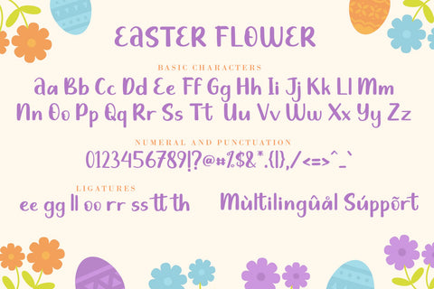 Easter Egg Monogram Font AEN Creative Store 