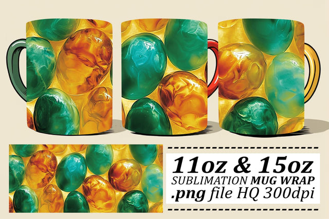 Easter Egg Mug Designs | Spring Sublimation 11oz 15oz Sublimation afrosvg 