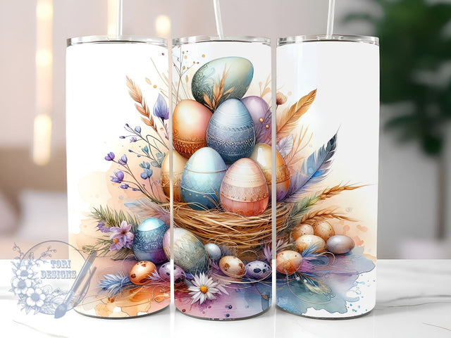 Easter Egg Png, Easter 20 oz Skinny Tumbler Sublimation Design, Happy Easter Tumbler Png, Straight & Tapered Tumbler Wrap, Instant Digital Download Sublimation ToriDesigns 