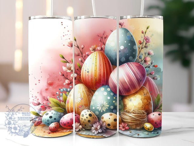 Easter Egg Png, Easter 20 oz Skinny Tumbler Sublimation Design, Happy Easter Tumbler Png, Straight & Tapered Tumbler Wrap, Instant Digital Download Sublimation ToriDesigns 