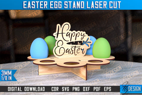 Easter Egg Stand | Egg Stand Laser Cut | CNC File SVG Fly Design 