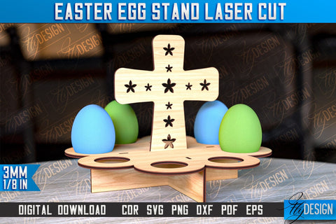 Easter Egg Stand | Egg Stand Laser Cut | CNC File SVG Fly Design 