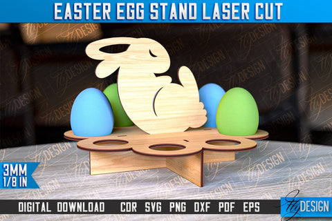 Easter Egg Stand | Egg Stand Laser Cut | CNC File SVG Fly Design 