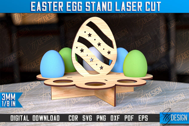 Easter Egg Stand | Egg Stand Laser Cut | CNC File SVG Fly Design 