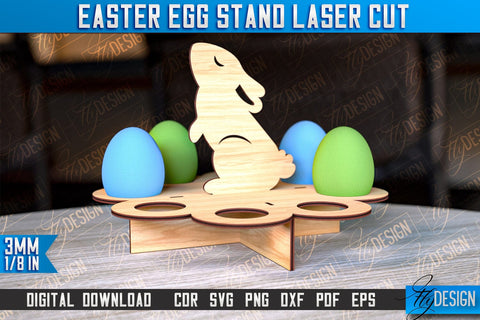 Easter Egg Stand | Egg Stand Laser Cut | CNC File SVG Fly Design 