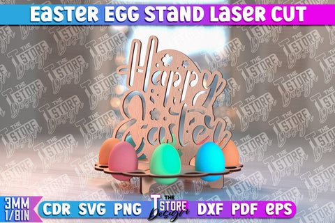 Easter Egg Stand | Egg Stand Laser Cut | CNC File SVG The T Store Design 