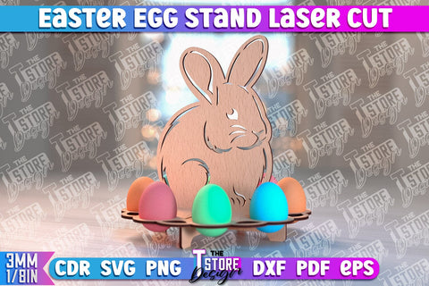 Easter Egg Stand | Egg Stand Laser Cut | CNC File SVG The T Store Design 