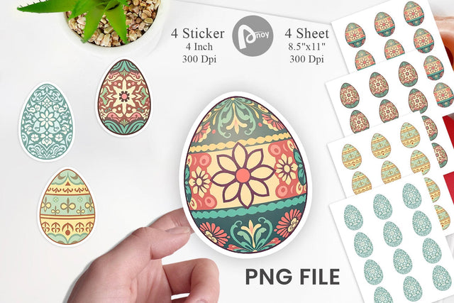 Easter Egg Sticker Sublimation artnoy 