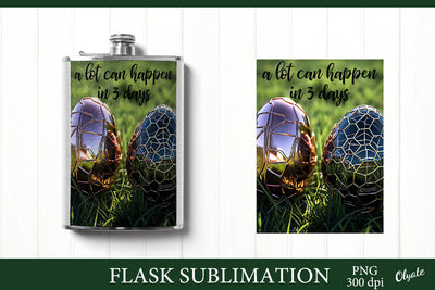 Easter Egg Sublimation PNG. 8 OZ Flask PNG Sublimation Olga Terlyanskaya 