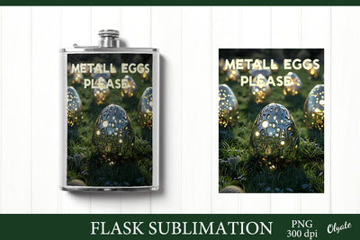Easter Egg Sublimation PNG. 8 OZ Flask PNG Sublimation Olga Terlyanskaya 