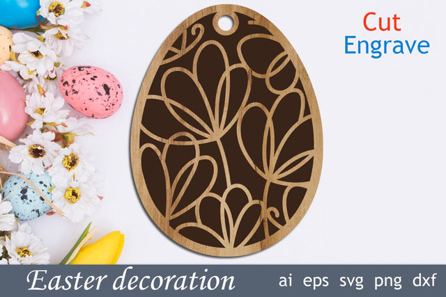 Easter egg svg laser cut, Easter decor, Engraved Glowforge template SVG AnastasiyaArtDesign 