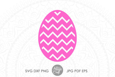 Easter egg SVG with chevron pattern SVG Artisan Craft SVG 
