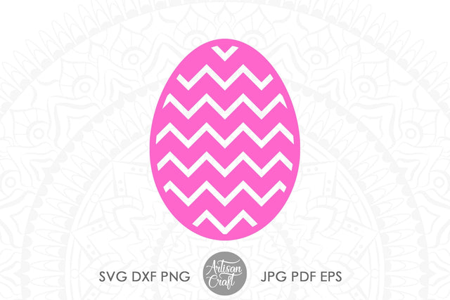 Easter egg SVG with chevron pattern SVG Artisan Craft SVG 