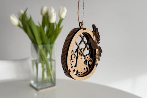 Easter Egg Tag SVG LaserCutano 