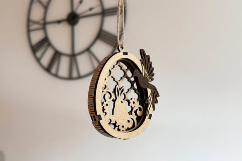 Easter Egg Tag SVG LaserCutano 