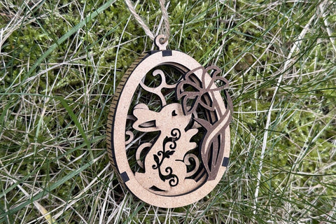 Easter Egg Tag SVG LaserCutano 