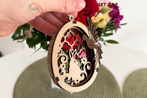 Easter Egg Tag SVG LaserCutano 