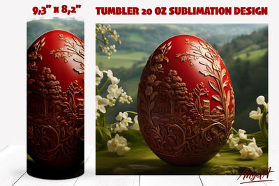 Easter egg tumbler wrap sublimation / 3d Easter egg png Sublimation Angelina Semenova 