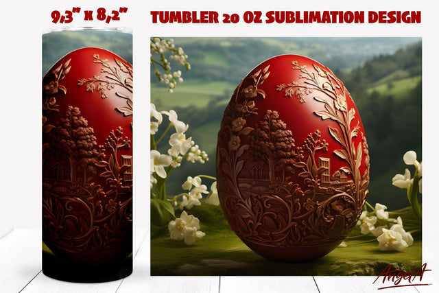 Easter egg tumbler wrap sublimation / 3d Easter egg png Sublimation Angelina Semenova 