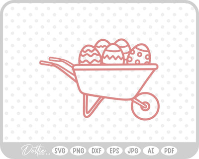 Easter Egg Wheelbarrow SVG DottieDigitals 