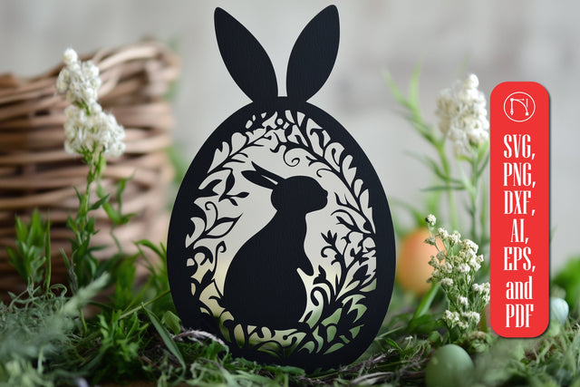 Easter Egg with Bunny SVG Cut File SVG MD JOYNAL ABDIN 