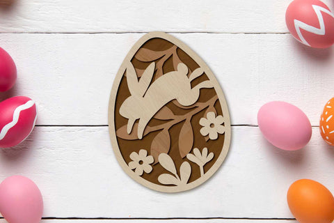 Easter Eggs Bundle, Multialyer Decorative Cut Template, Laser Cut Files SVG LaserCutano 