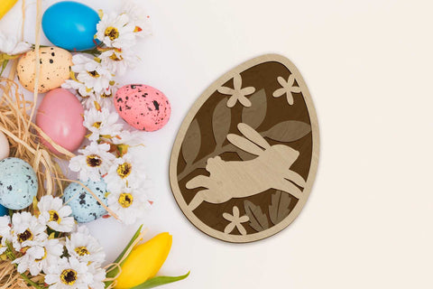 Easter Eggs Bundle, Multialyer Decorative Cut Template, Laser Cut Files SVG LaserCutano 