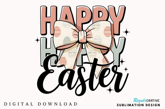 Easter Eggs Coquette Bow PNG, Easter PNG Sublimation Design Sublimation Regulrcrative 