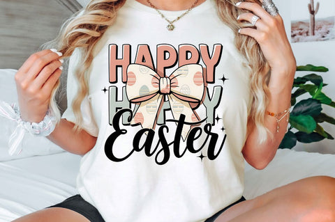 Easter Eggs Coquette Bow PNG, Easter PNG Sublimation Design Sublimation Regulrcrative 