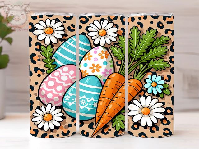 Easter eggs daisies carrots 20oz Tumbler Png, Sublimation Design, Happy Easter Tumbler Png, Digital Download PNG Sublimation Lara' s Designs 