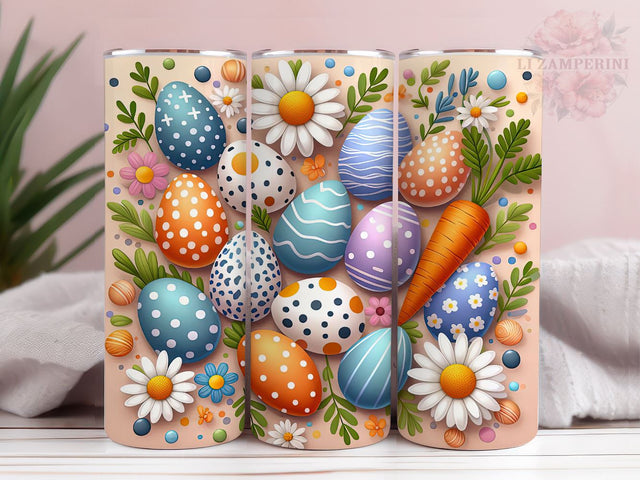 Easter eggs daisies carrots 20oz Tumbler Wrap PNG, Easter Egg Png, Straight & Tapered Tumbler Wrap, Happy Easter Tumbler Wrap, Instant Digital Download Sublimation Li Zamperini 