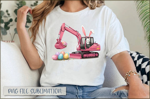 Easter Eggs Excavator Construction PNG Sublimation Shetara Begum 